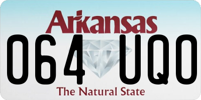 AR license plate 064UQO