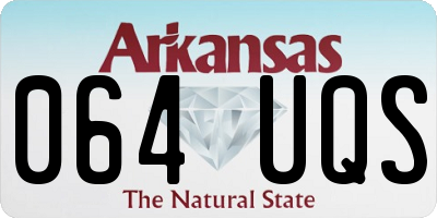 AR license plate 064UQS