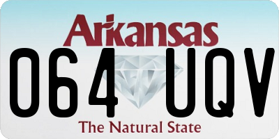 AR license plate 064UQV