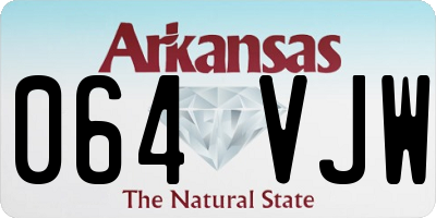 AR license plate 064VJW