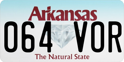 AR license plate 064VOR