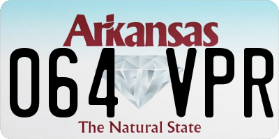 AR license plate 064VPR