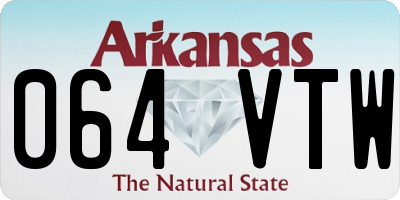 AR license plate 064VTW