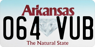 AR license plate 064VUB