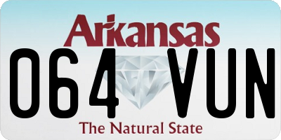 AR license plate 064VUN