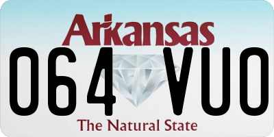AR license plate 064VUO