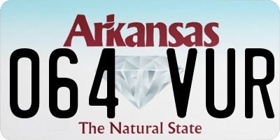 AR license plate 064VUR