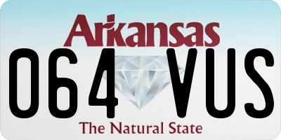 AR license plate 064VUS