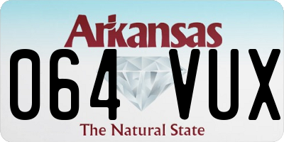 AR license plate 064VUX