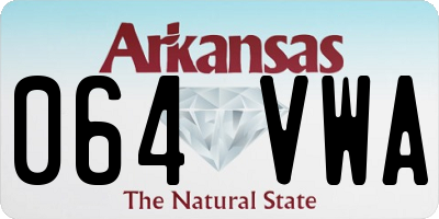 AR license plate 064VWA