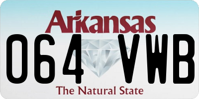 AR license plate 064VWB
