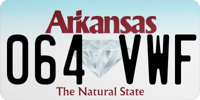 AR license plate 064VWF