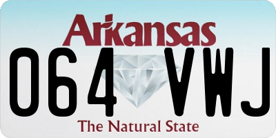 AR license plate 064VWJ
