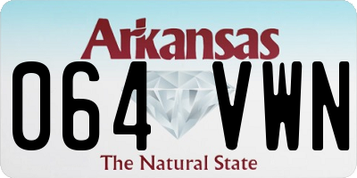 AR license plate 064VWN