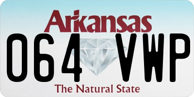 AR license plate 064VWP