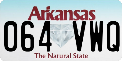AR license plate 064VWQ