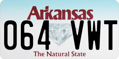 AR license plate 064VWT