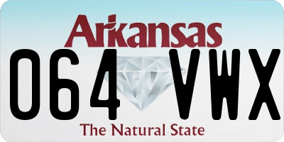AR license plate 064VWX