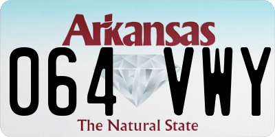 AR license plate 064VWY