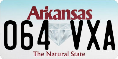 AR license plate 064VXA