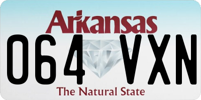 AR license plate 064VXN