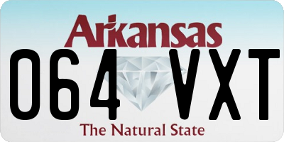AR license plate 064VXT