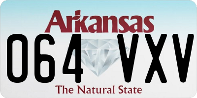 AR license plate 064VXV