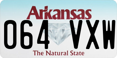 AR license plate 064VXW
