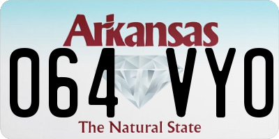AR license plate 064VYO