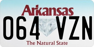 AR license plate 064VZN