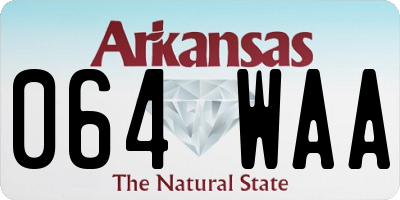 AR license plate 064WAA