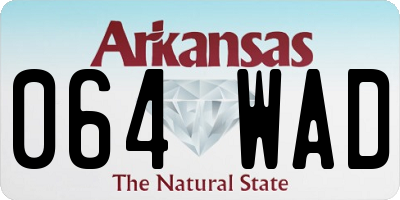 AR license plate 064WAD