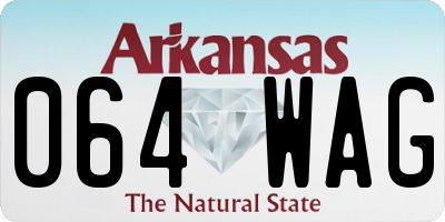 AR license plate 064WAG
