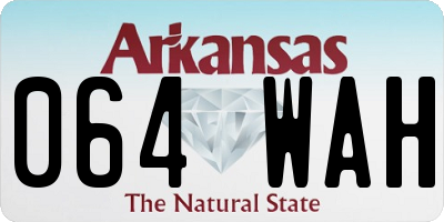 AR license plate 064WAH