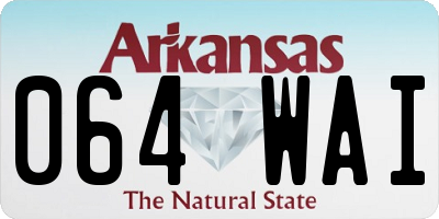 AR license plate 064WAI