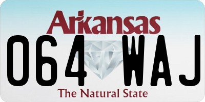 AR license plate 064WAJ