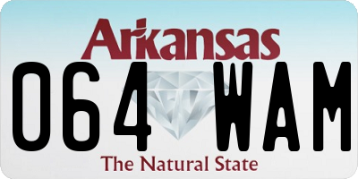 AR license plate 064WAM