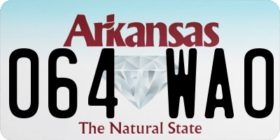 AR license plate 064WAO