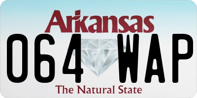 AR license plate 064WAP