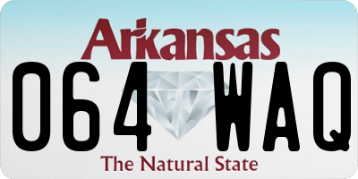 AR license plate 064WAQ