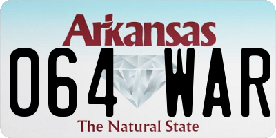 AR license plate 064WAR
