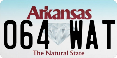 AR license plate 064WAT
