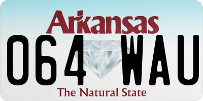 AR license plate 064WAU