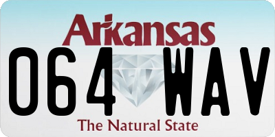 AR license plate 064WAV