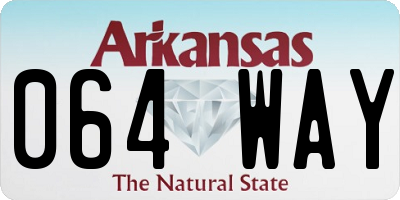 AR license plate 064WAY