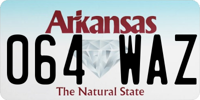 AR license plate 064WAZ