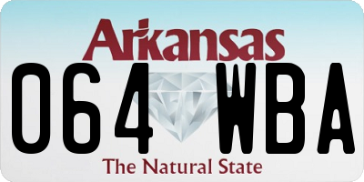 AR license plate 064WBA