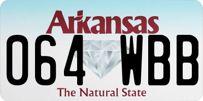 AR license plate 064WBB