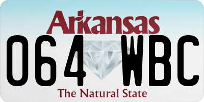 AR license plate 064WBC