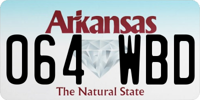 AR license plate 064WBD